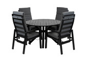 5-Delige ronde tuinset | 4 Berlijn tuinstoelen | Tuintafel Cyprus ø120cm