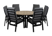 7-Delige ronde tuinset | 6 Berlijn tuinstoelen | Tuintafel Cyprus ø150cm
