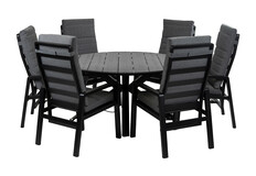 7-Delige ronde tuinset | 6 Berlijn tuinstoelen | Tuintafel Cyprus ø150cm