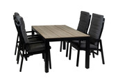 5-Delige tuinset | 4 Berlijn tuinstoelen | Tuintafel Cyprus 180x100cm