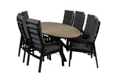 9-Delige tuinset | 8 Berlijn tuinstoelen | 280cm ovale Cyprus tuintafel