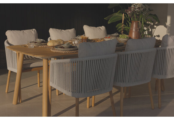 7-delige tuinset Es Vedra | 6 Es Vedra tuinstoelen | Tuintafel Es Vedra 220x100cm