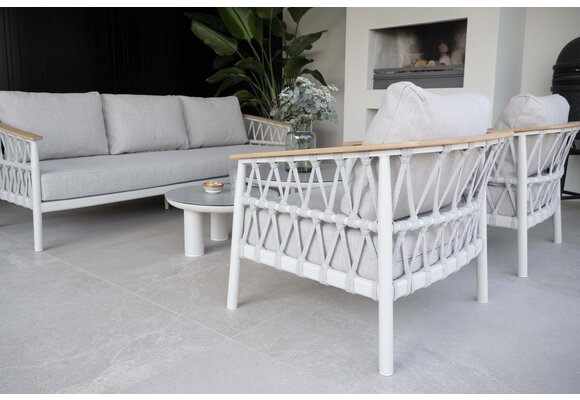 Stoel-Bank Loungeset Capri | 3-persoonsbank | Naturel