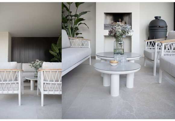 Loungebank Capri | 3-persoons | Naturel & Cream