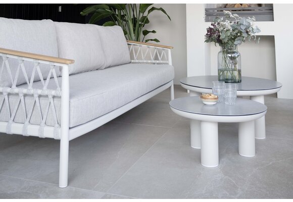 Loungebank Capri | 3-persoons | Naturel & Cream