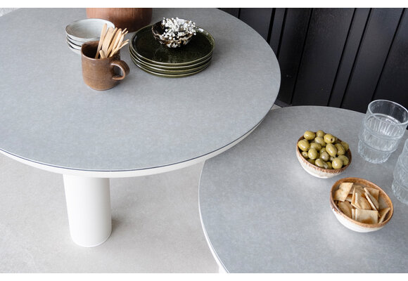 Loungetafel Porto 80øcm | Naturel & Ceramic Brono