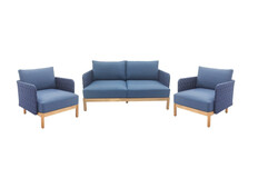 Stoel-Bank Loungeset Kolbe | Navy Blue | Acacia & Rope | Eurofar