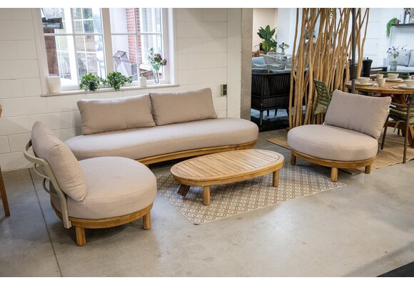 Loungestoel Cancun | Acacia Teaklook & Sand