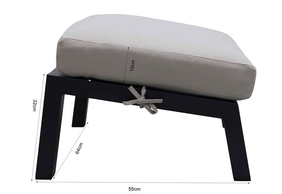 Bezano Loungestoel | Off White + Voetenbank Bezano | Off White