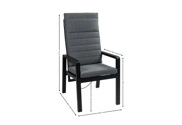 7-delige tuinset | 6 verstelbare Berlijn stoelen  | Uitschuifbare tuintafel Mallorca  180/240x100 cm