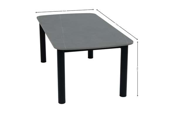 Stoel-Bank Loungeset Cuba | Black & Off Sand