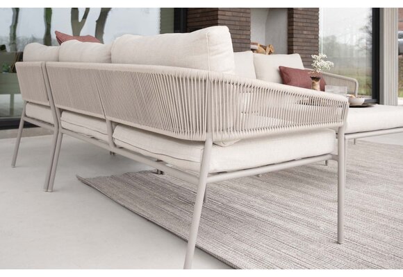 Hoek Loungebank Elvira | Camel & Beige