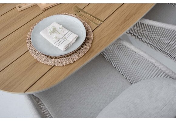 5-delige tuinset | 4 Felline tuinstoelen (Acaciahout) | Tuintafel Cadiz 180x115cm (Camel)