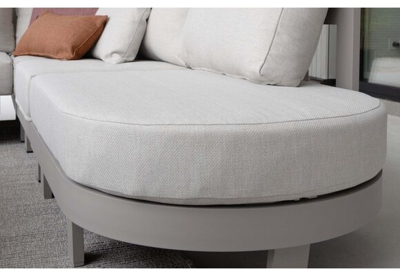 Ovale bankdeel Tulum | Camel & Beige