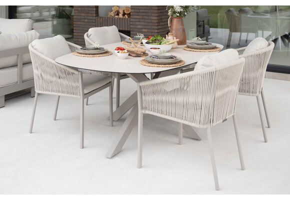 Tuintafel Malaga 180x115 cm | Camel & Cerra Vetro