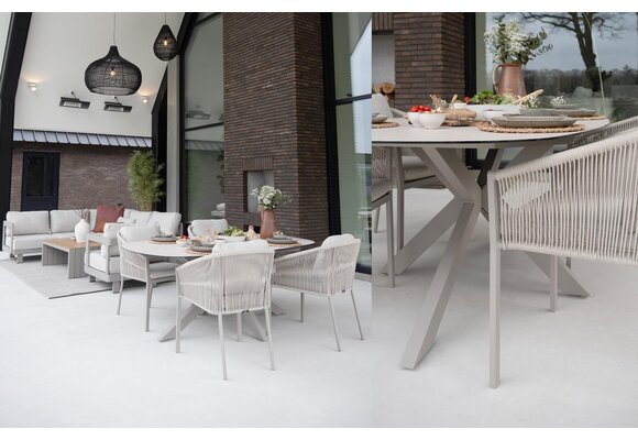 Tuintafel Malaga 240x115 cm | Camel & Cerra Vetro