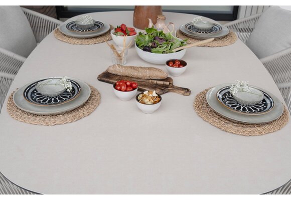 9-delige tuinset | 8 Felline tuinstoelen (Acaciahout) | Tuintafel Malaga 280x115cm (Camel)