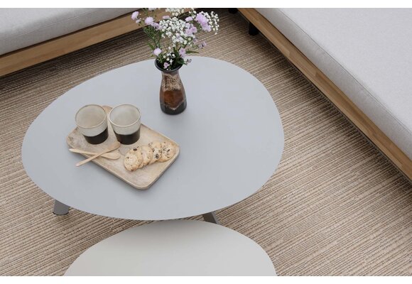 Bijzettafel Tiki 55x46x28cm | Taupe | Lesli Living