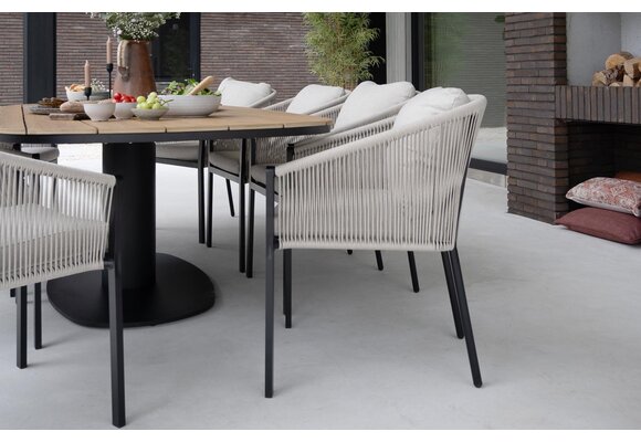 Tuintafel Tower 260cm | Black & Tecon Teak