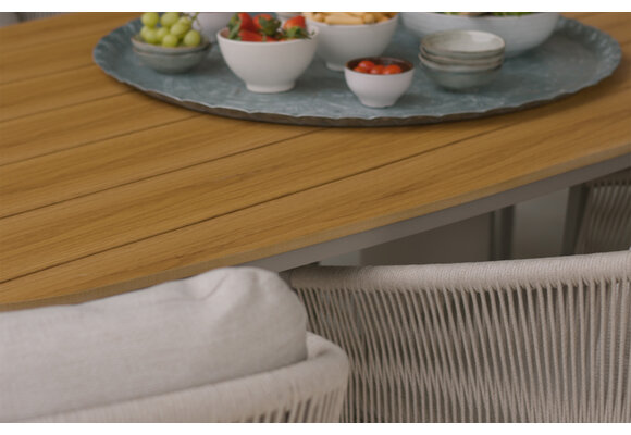 9-delige tuinset | 8 Felline tuinstoelen (Acaciahout) | Tuintafel Tower 260cm (Camel)