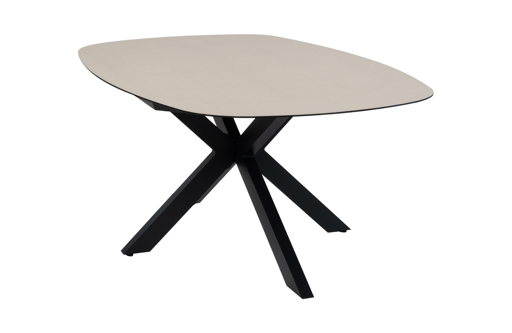 Normin Tuintafel Malaga 180x115 cm | Black & Cerra Vetro