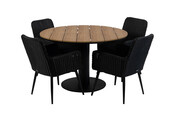 5-delige ronde tuinset | 4 Pisa tuinstoelen | ø120cm Tower tuintafel