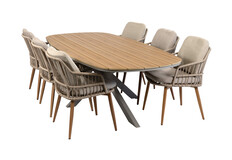 7-delige tuinset | 6 Isabel tuinstoelen | Tuintafel Cadiz 240x115cm