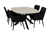 5-delige tuinset | 4 Pisa tuinstoelen | Tuintafel Malaga 180x115cm