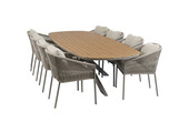 9-delige tuinset | 8 Elvira tuinstoelen | Tuintafel Cadiz 280x115cm