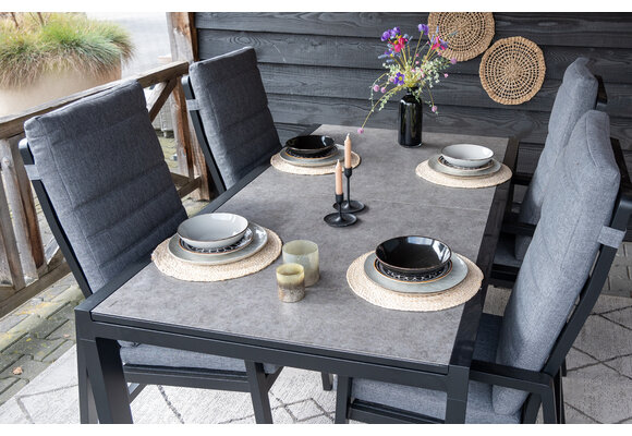 7-delige tuinset | 6 verstelbare Berlijn stoelen  | Uitschuifbare tuintafel Mallorca  180/240x100 cm