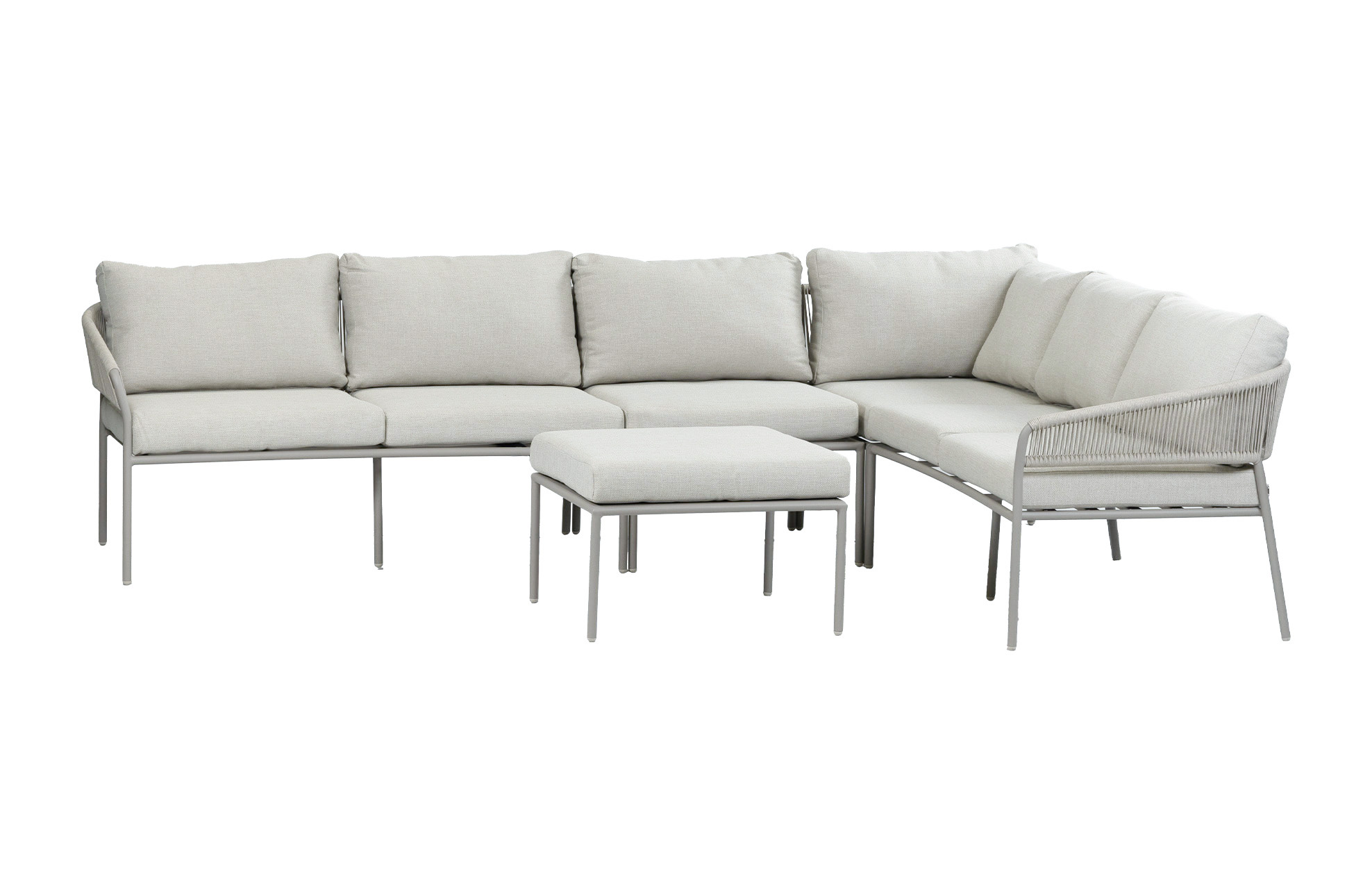 Normin 5-Delige hoek loungeset Elvira | Incl Hocker & Middenelement | Camel