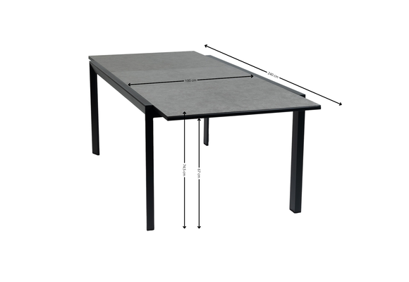 7-delige tuinset | 6 verstelbare Berlijn stoelen  | Uitschuifbare tuintafel Mallorca  180/240x100 cm