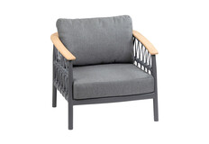 Loungestoel Capri | Matt Black