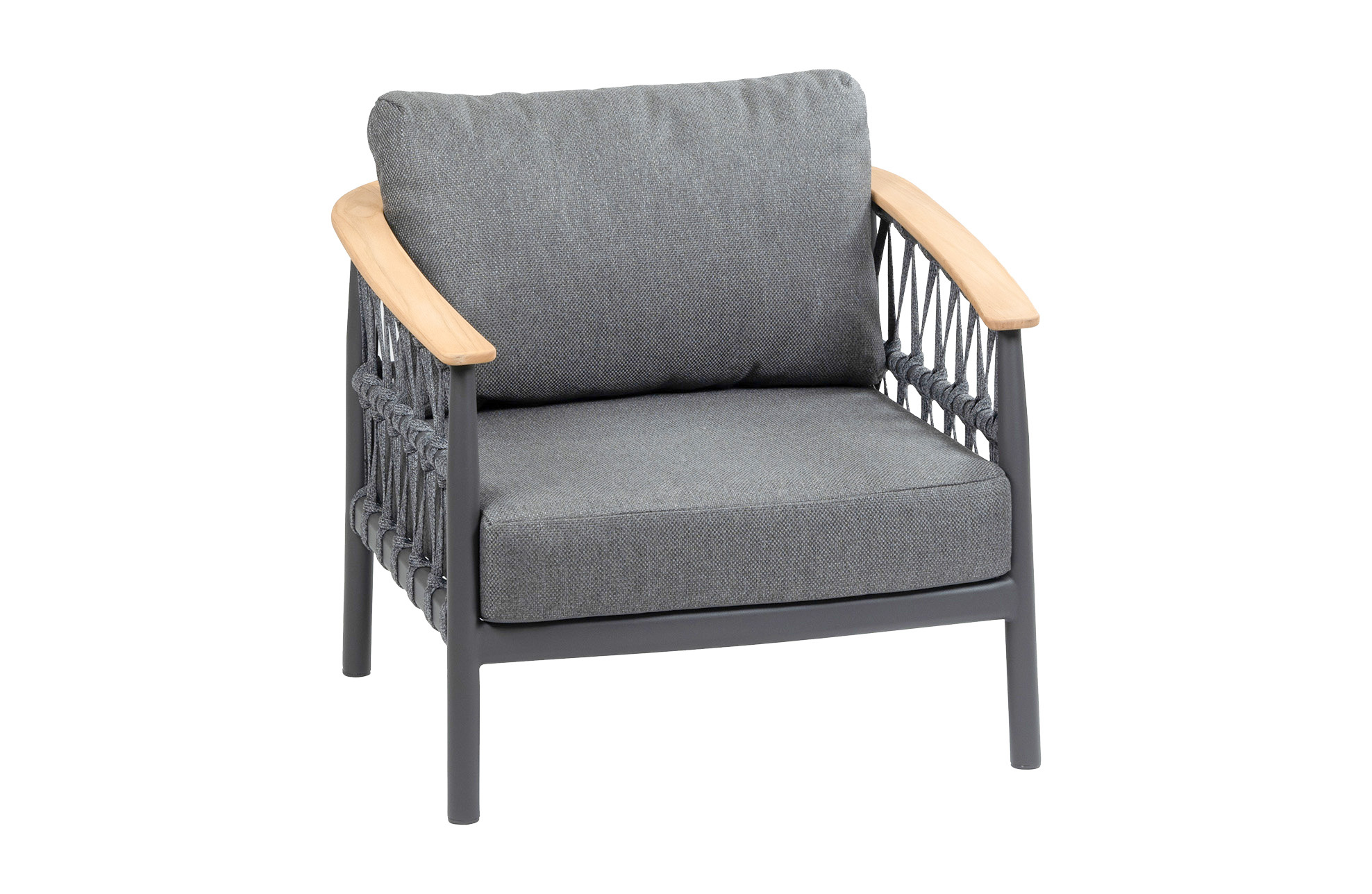 Normin Loungestoel Capri | Matt Black & Anthracite