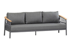 Loungebank Capri | 3-persoons | Matt Black