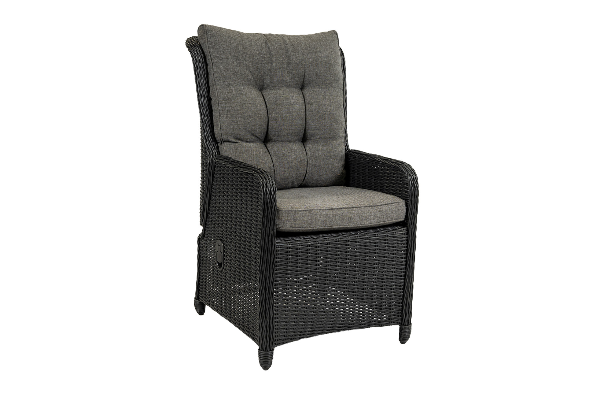 4 Seizoenen Tuinmeubelen Verstelbare tuinstoel Dublin | Black | Wicker