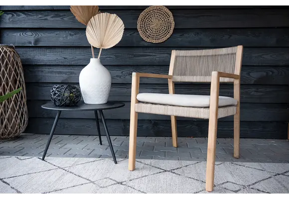 7-delige tuinset | 6 Felline tuinstoelen (Acaciahout) | Tuintafel Cadiz 240x115cm (Camel)