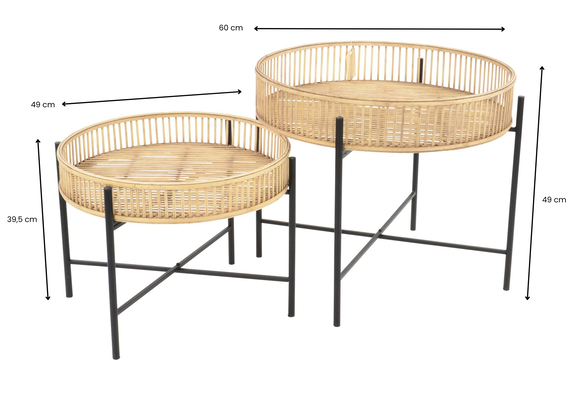 Hoek Loungeset Lissabon 4-delig | Sand | Incl. 2 Aiko Naturel Bijzettafels