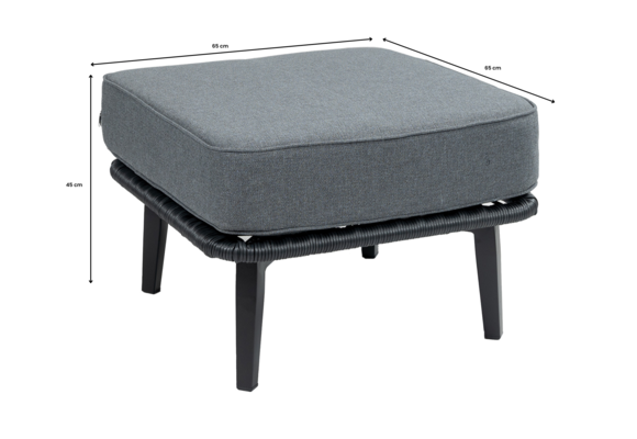 Hocker Isabel | Black/Black | Rope