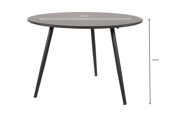 Hoek Loungeset Lissabon 4-delig | Antraciet | Incl. Rafael Bijzettafels Ø45 & Ø60 cm Black