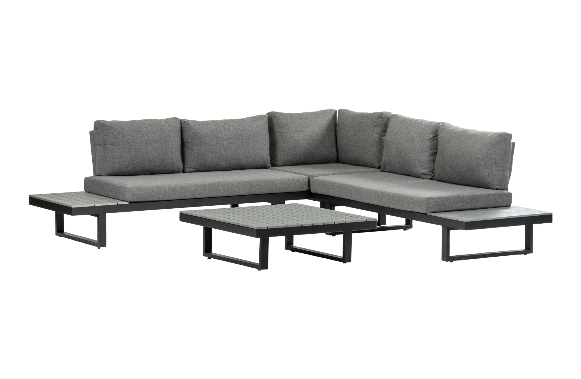 4 Seizoenen Tuinmeubelen Plateau Loungeset Hoedspruit | 4-delig | Grey | Aluminium & Polywood