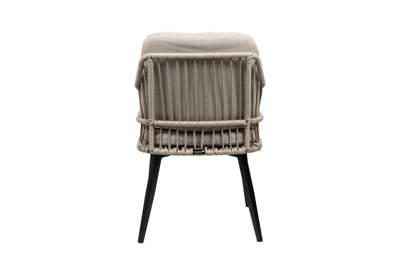 Dining tuinstoel Isabel | Sand/Black | Rope