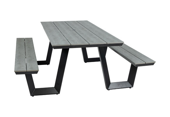 Picknicktafel Coffee Bay | Grey | Aluminium & Polywood
