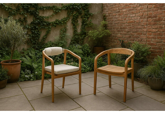 Stapelbare tuinstoel Selly | Teakhout