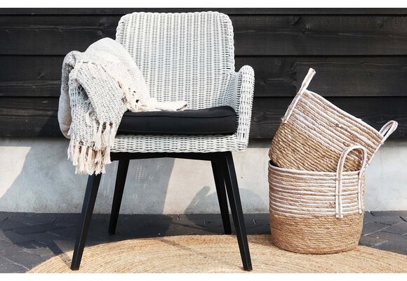 Dining tuinstoel Pisa | White | Wicker