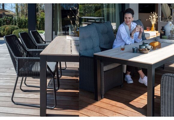 Tuintafel Cyprus 180x100cm | Wood | Polywood & Aluminium