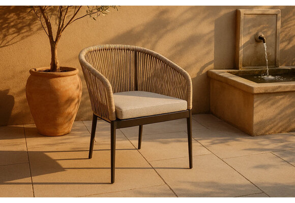 Stapelbare tuinstoel Sluis | Black & Off Sand