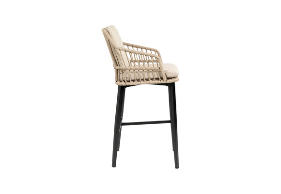 Barstoel Isabel | Sand/Black | Rope