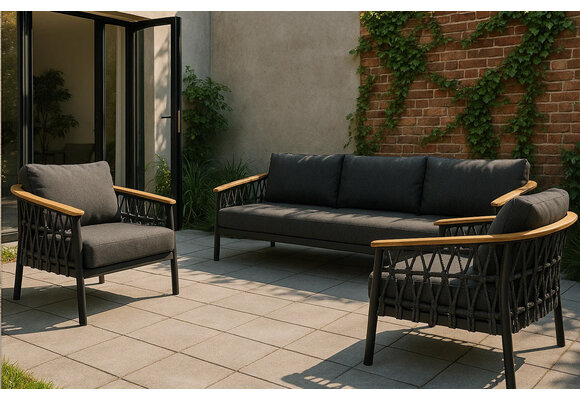 Stoel-Bank Loungeset Capri | 3-persoonsbank | Matt Zwart