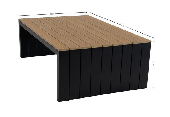 Loungetafel Tulum | Black & Tecon Teak